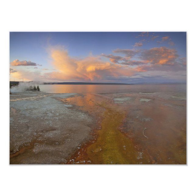 Colourful mineral deposits emit from Black Pool 2 Photo Print (Front)