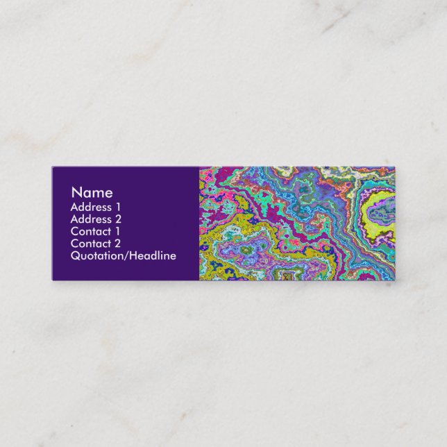 Colourful Mineral Mini Business Card (Front)