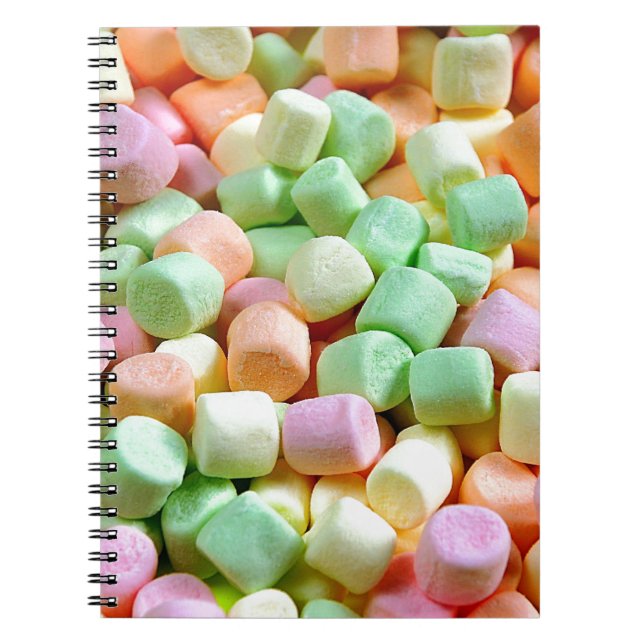 Colourful miniature marshmallows notebook (Front)