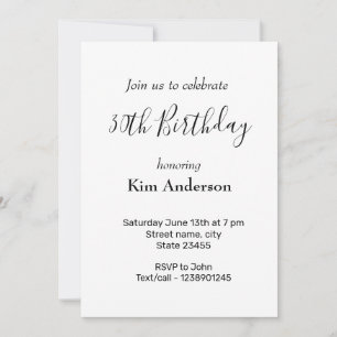 Colourful minimal add your text picture name  invitation