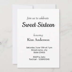 Colourful minimal add your text picture name invitation