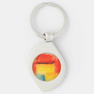 Colourful Minimalist Abstract Artwork Keychain