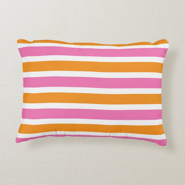 Colourful Minimalist Art Print Accent Pillow (Back)