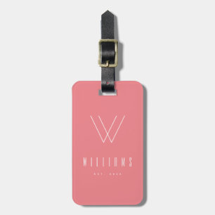 Colourful Minimalist Custom Family Name Year Est. Luggage Tag