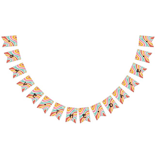Colourful Minimalist Wedding Bunting Flags (All)