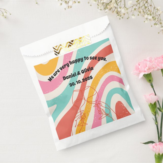 Colourful Minimalist Wedding Favour Bag (Sealed)