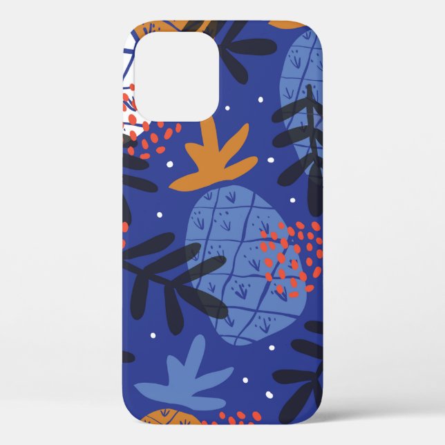 Colourful minimalistic abstract pineapples and lea Case-Mate iPhone case (Back)