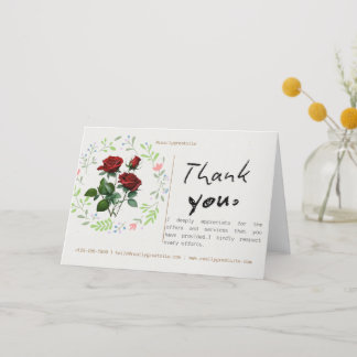 colourful minimalistic floral thank you cards