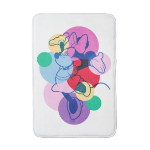 Colourful Minnie Mouse Modern Pop Art Bath Mat