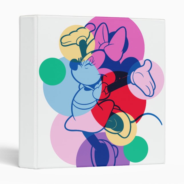 Colourful Minnie Mouse Modern Pop Art Binder (Front/Spine)