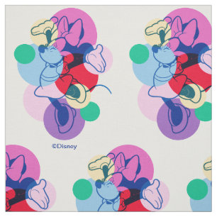 Colourful Minnie Mouse Modern Pop Art Fabric