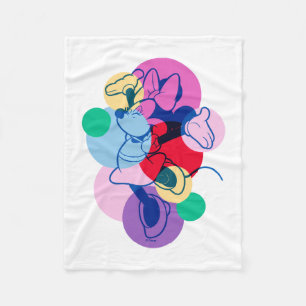 Colourful Minnie Mouse Modern Pop Art Fleece Blanket
