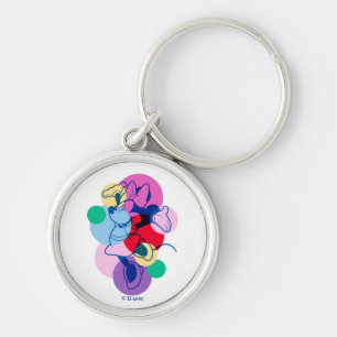 Colourful Minnie Mouse Modern Pop Art Keychain