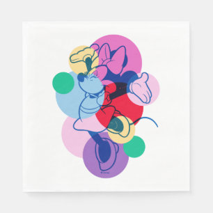 Colourful Minnie Mouse Modern Pop Art Napkin
