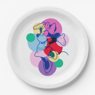 Colourful Minnie Mouse Modern Pop Art Paper Plate