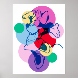 Colourful Minnie Mouse Modern Pop Art Poster