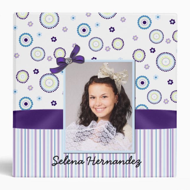 Colourful Mis Quince Memory Binder (Front)