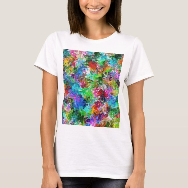 Colourful mix abstract design T-Shirt (Front)