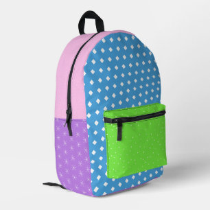 Colourful mix pattern eccentric Backpack