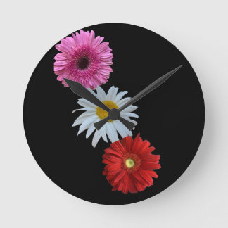 Colourful Mixed Floral Daisy Wall Clock