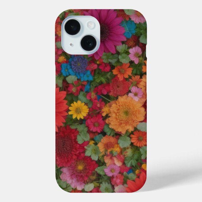 Colourful Mixed Flowers Phone Case (Back)