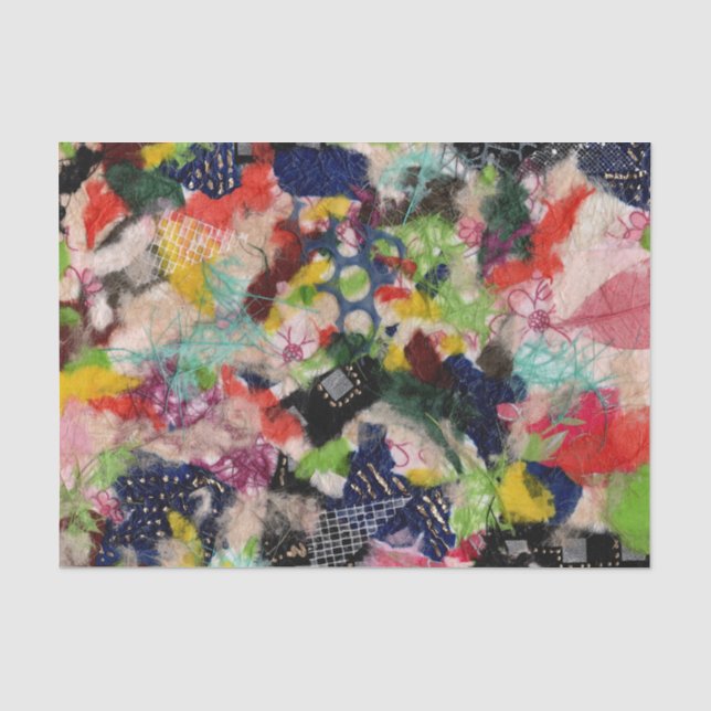 Colourful Mixed Media Pop Art Collage Tissue Paper (Front)