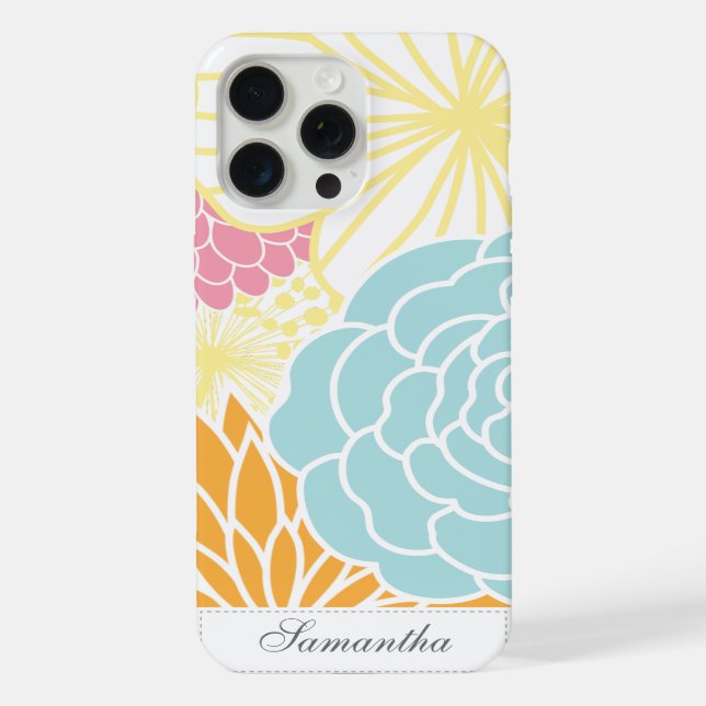 Colourful Mod Florals iPhone Case (Back)