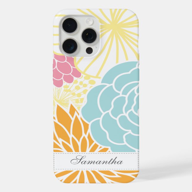 Colourful Mod Florals iPhone Case (Back)