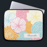 Colourful Mod Florals Laptop Sleeve<br><div class="desc">This stylish laptop cover can be personalized with your name, monogram, initials, a special date (wedding anniversary, birthday, etc) or any text of your choice. This case is the perfect fashion accessory for the spring or summer months or to warm up your winter! Visit our stores for more fashionable and...</div>