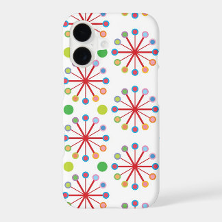 Colourful Mod Rainbow Retro Spin Dots Abstract Art