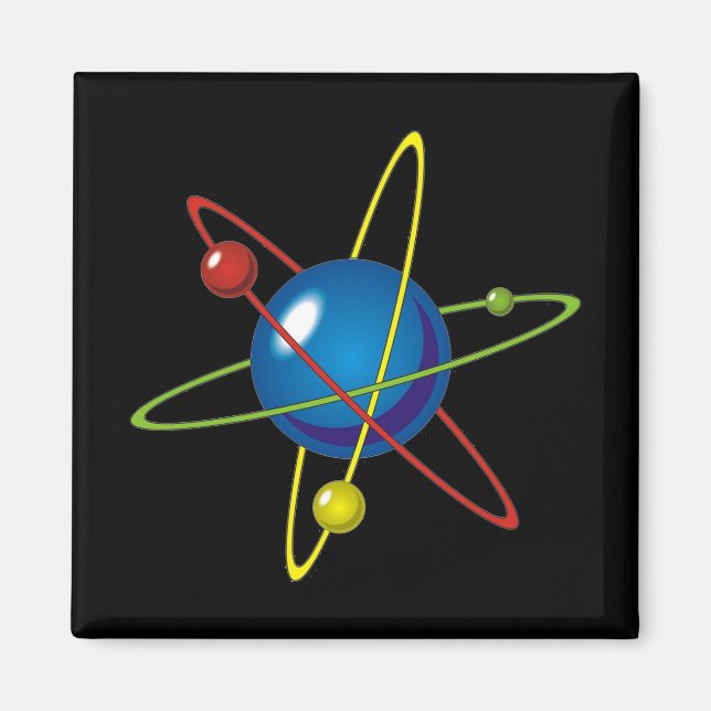 Colourful Model of the Atom Magnet (Front)