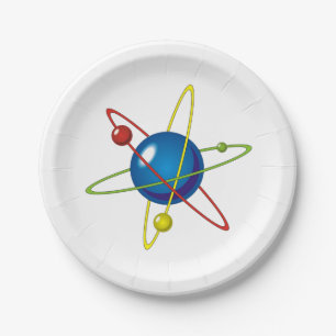 Colourful Model of the Atom Paper Plate