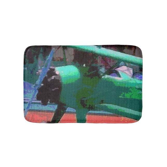 Colourful Model Plane Bath Mat (Front)