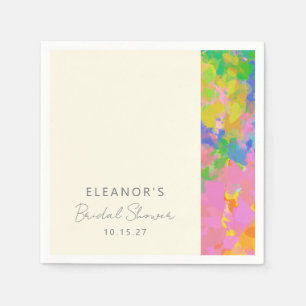 Colourful Modern Abstract Art Bridal Shower Custom Napkin