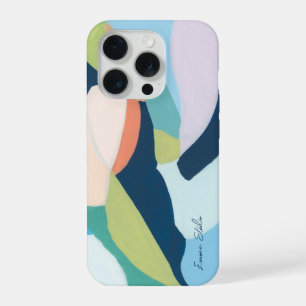 Colourful Modern Abstract Art Custom Name iPhone 15 Pro Case