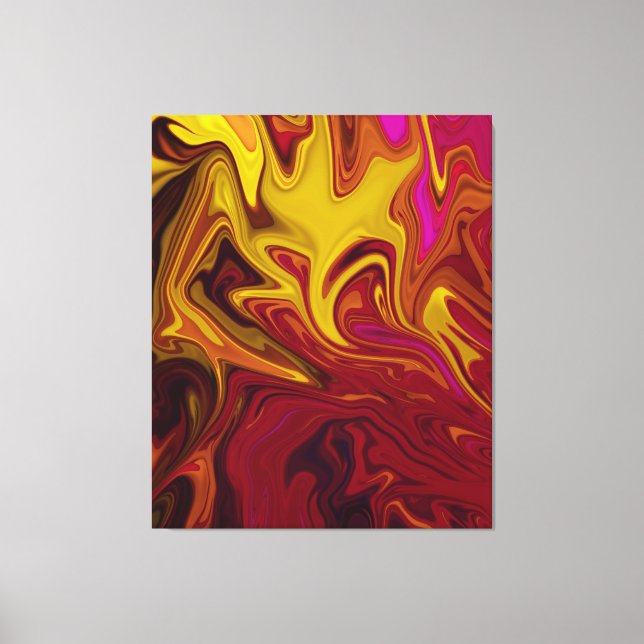 Colourful Modern Abstract Art | pastel oil canvas (Front)