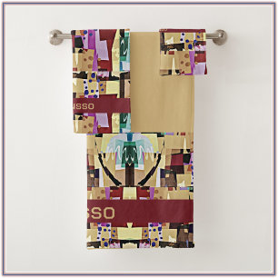 Colourful Modern Abstract Art Pattern Bath Towel Set