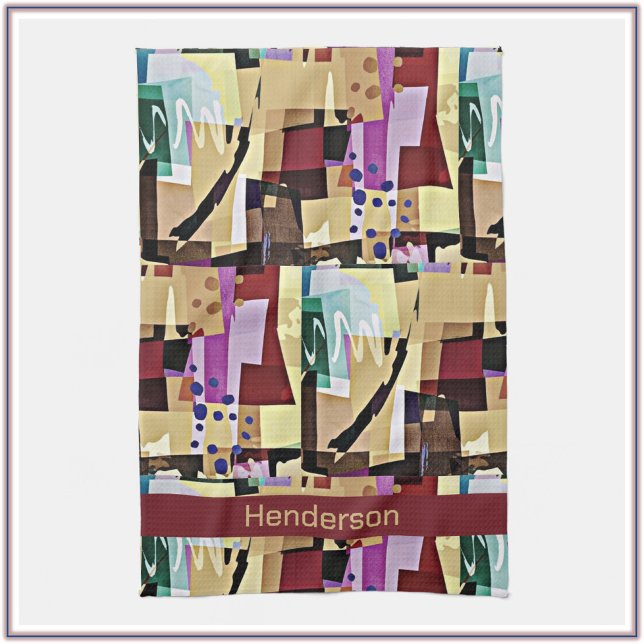 Colourful Modern Abstract Art Pattern Kitchen Towel (Creator Uploaded)