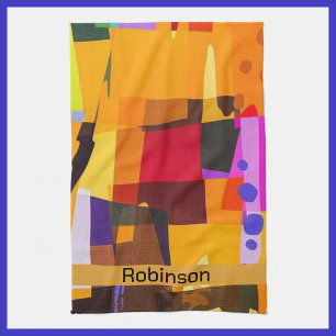 Colourful Modern Abstract Art Pattern Kitchen Towel