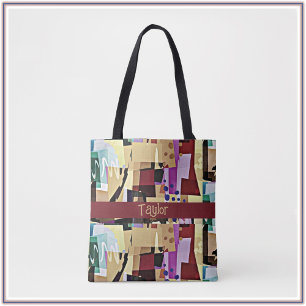 Colourful Modern Abstract Art Pattern Tote Bag