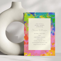 Colourful Modern Abstract Art Unique Bridal Shower