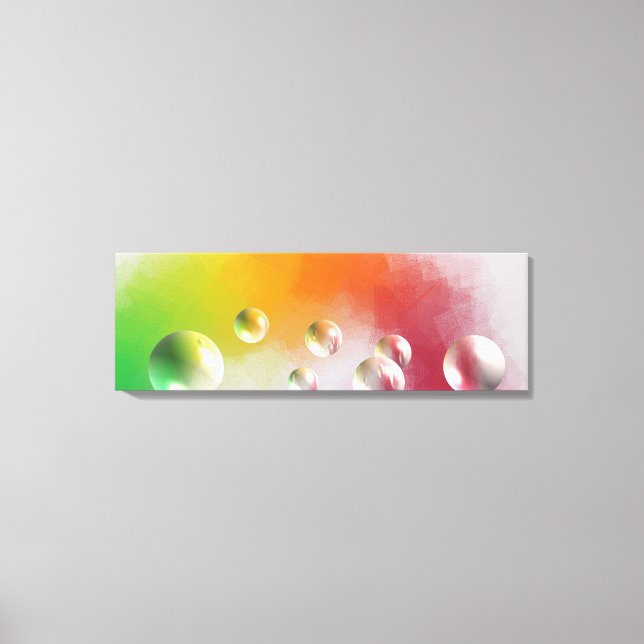 Colourful Modern Abstract Art Yellow Red Blue Canvas Print (Front)