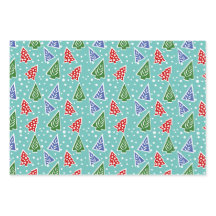 Colourful modern abstract Christmas trees holiday
