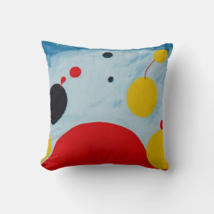 Colourful Modern Abstract Escape the Mound Throw Pillow