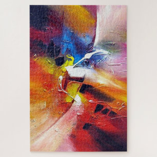 Colourful Modern Abstract Expressionist Style Art Jigsaw Puzzle