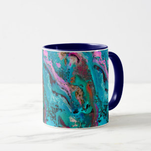 Colourful Modern Abstract Fluid Art Painting Mug
