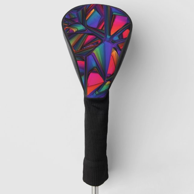 Colourful Modern Abstract Golf Head Cover (Front)