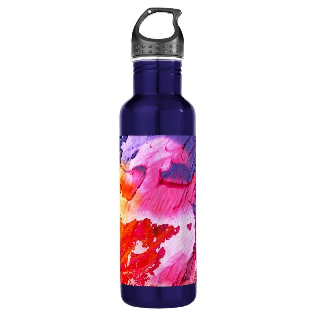 Colourful Modern Abstract Paint 710 Ml Water Bottle (Front)