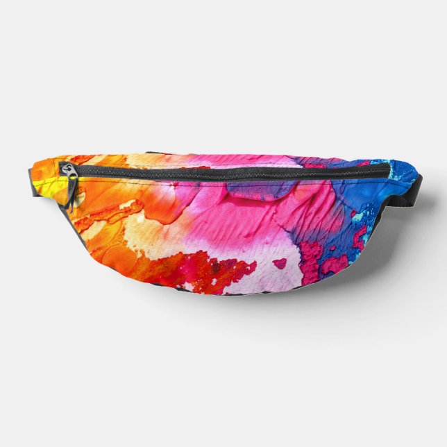 Colourful Modern Abstract Paint All-Over-Print Fanny Pack (Lay Down)