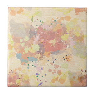 Colourful Modern Abstract Paint Splash Tile